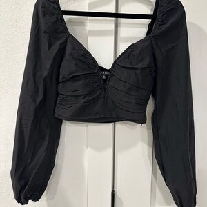 Cropped Black Women's Top